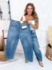 Judy Blue High Waist Rigid Magic Arc Leg Jeans - Whiskey Skies - JUDY BLUE