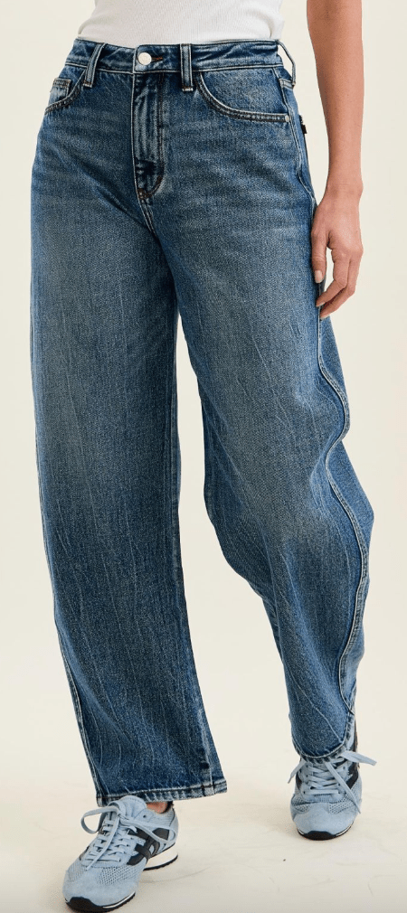 Judy Blue High Waist Rigid Magic Arc Leg Jeans - Whiskey Skies - JUDY BLUE