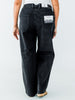 Judy Blue High Waist Rigid Magic Barrel Black Denim Arc Trousers - Whiskey Skies - JUDY BLUE
