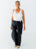 Judy Blue High Waist Rigid Magic Barrel Black Denim Arc Trousers - Whiskey Skies - JUDY BLUE