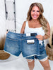 Judy Blue High Waist Rigid Magic Cutoff Shorts - Whiskey Skies - JUDY BLUE