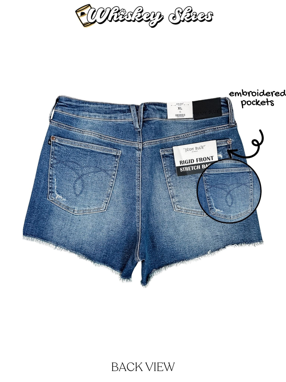 Judy Blue High Waist Rigid Magic Cutoff Shorts - Whiskey Skies - JUDY BLUE