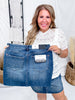 Judy Blue High Waist Rigid Magic Dark Wash Denim Skirt - Whiskey Skies - JUDY BLUE