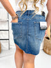 Judy Blue High Waist Rigid Magic Dark Wash Denim Skirt - Whiskey Skies - JUDY BLUE