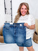 Judy Blue High Waist Rigid Magic Dark Wash Denim Skirt - Whiskey Skies - JUDY BLUE