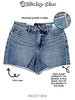 Judy Blue High - Waist Rigid Magic Denim Shorts W/ Studding Details - Whiskey Skies - JUDY BLUE