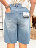 Judy Blue High Waist Rigid Magic Jorts - Whiskey Skies - JUDY BLUE