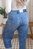 Judy Blue High - Waist Rigid Magic Panel Barrel Jeans - Whiskey Skies - JUDY BLUE