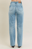 Judy Blue High - Waist Rigid Magic Star Distressed 90's Straight Jeans - Whiskey Skies - JUDY BLUE