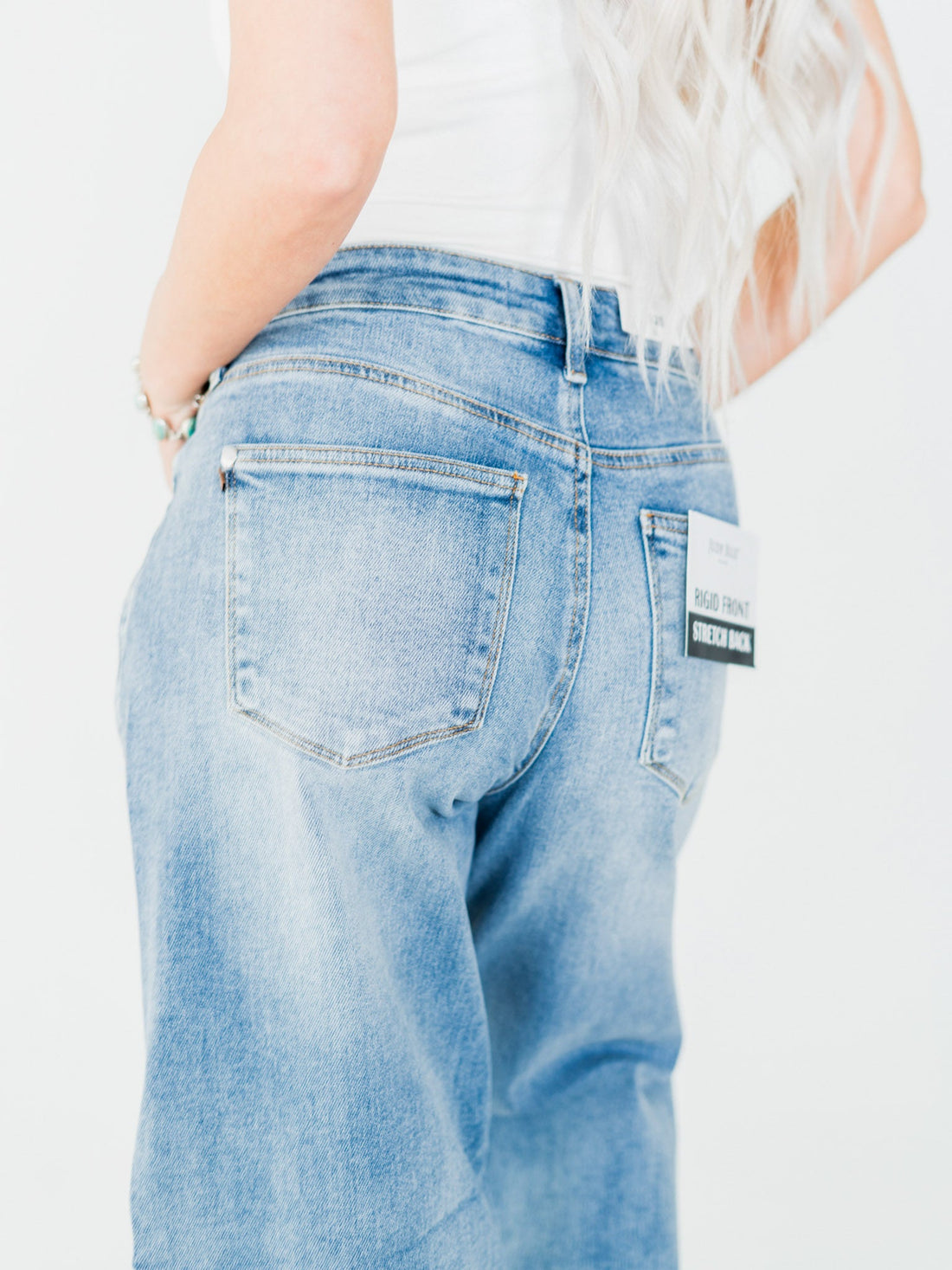 Judy Blue High - Waist Rigid Magic Twisted Side Seam Jeans - Whiskey Skies - JUDY BLUE