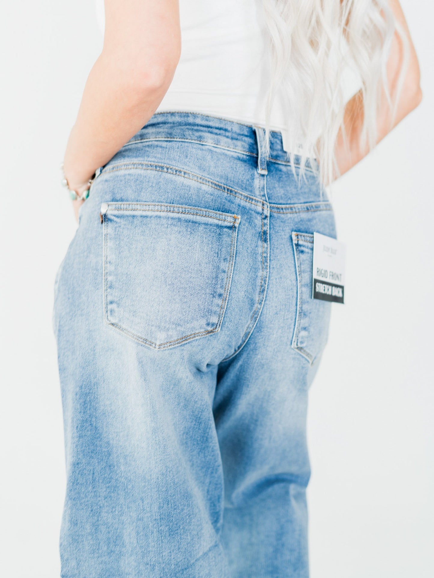 Judy Blue High - Waist Rigid Magic Twisted Side Seam Jeans - Whiskey Skies - JUDY BLUE