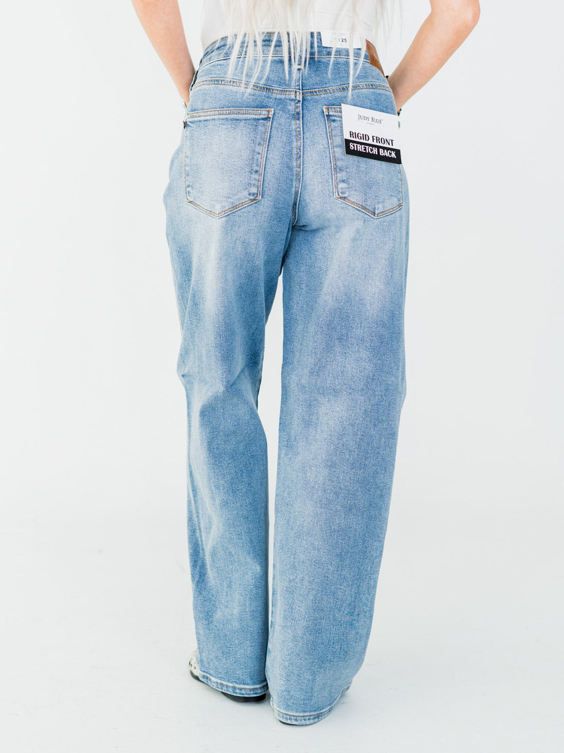 Judy Blue High - Waist Rigid Magic Twisted Side Seam Jeans - Whiskey Skies - JUDY BLUE