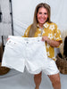 Judy Blue High Waist Rigid Magic White Dad Shorts - Whiskey Skies - JUDY BLUE