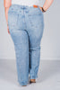 Judy Blue High Waist Side Seam Insert Detail Retro Wide Leg Jeans - Whiskey Skies - JUDY BLUE