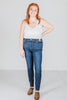 Judy Blue High Waist Skinny With Hand - Sanding Jeans - Whiskey Skies - JUDY BLUE