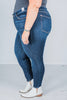 Judy Blue High Waist Skinny With Hand - Sanding Jeans - Whiskey Skies - JUDY BLUE