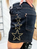 Judy Blue High Waist Slim Fit Black Shorts W/ Star Studding - Whiskey Skies - JUDY BLUE