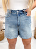 Judy Blue High Waist Slim Fit Shorts - Whiskey Skies - JUDY BLUE