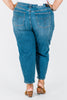 Judy Blue High Waist Soft Barrel Leg Jeans - Whiskey Skies - JUDY BLUE