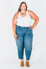 Judy Blue High Waist Soft Barrel Leg Jeans - Whiskey Skies - JUDY BLUE