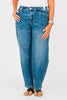 Judy Blue High Waist Soft Barrel Leg Jeans - Whiskey Skies - JUDY BLUE