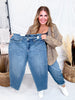 Judy Blue High Waist Soft Barrel Leg Jeans - Whiskey Skies - JUDY BLUE