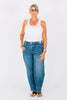 Judy Blue High Waist Soft Barrel Leg Jeans - Whiskey Skies - JUDY BLUE