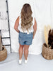 Judy Blue High - Waist Star Splatter Denim Slim Shorts - Whiskey Skies - JUDY BLUE