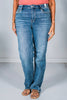 Judy Blue High - Waist Straight Jeans - Whiskey Skies - JUDY BLUE