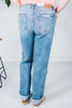 Judy Blue High - Waist Straight Jeans - Whiskey Skies - JUDY BLUE