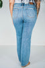 Judy Blue High - Waist Straight Jeans - Whiskey Skies - JUDY BLUE