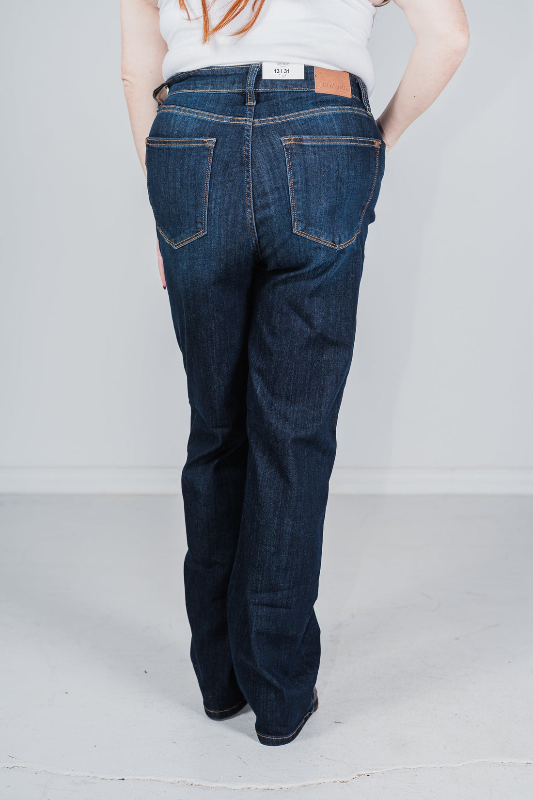 Judy Blue High Waist Straight Leg Jeans - Whiskey Skies - JUDY BLUE