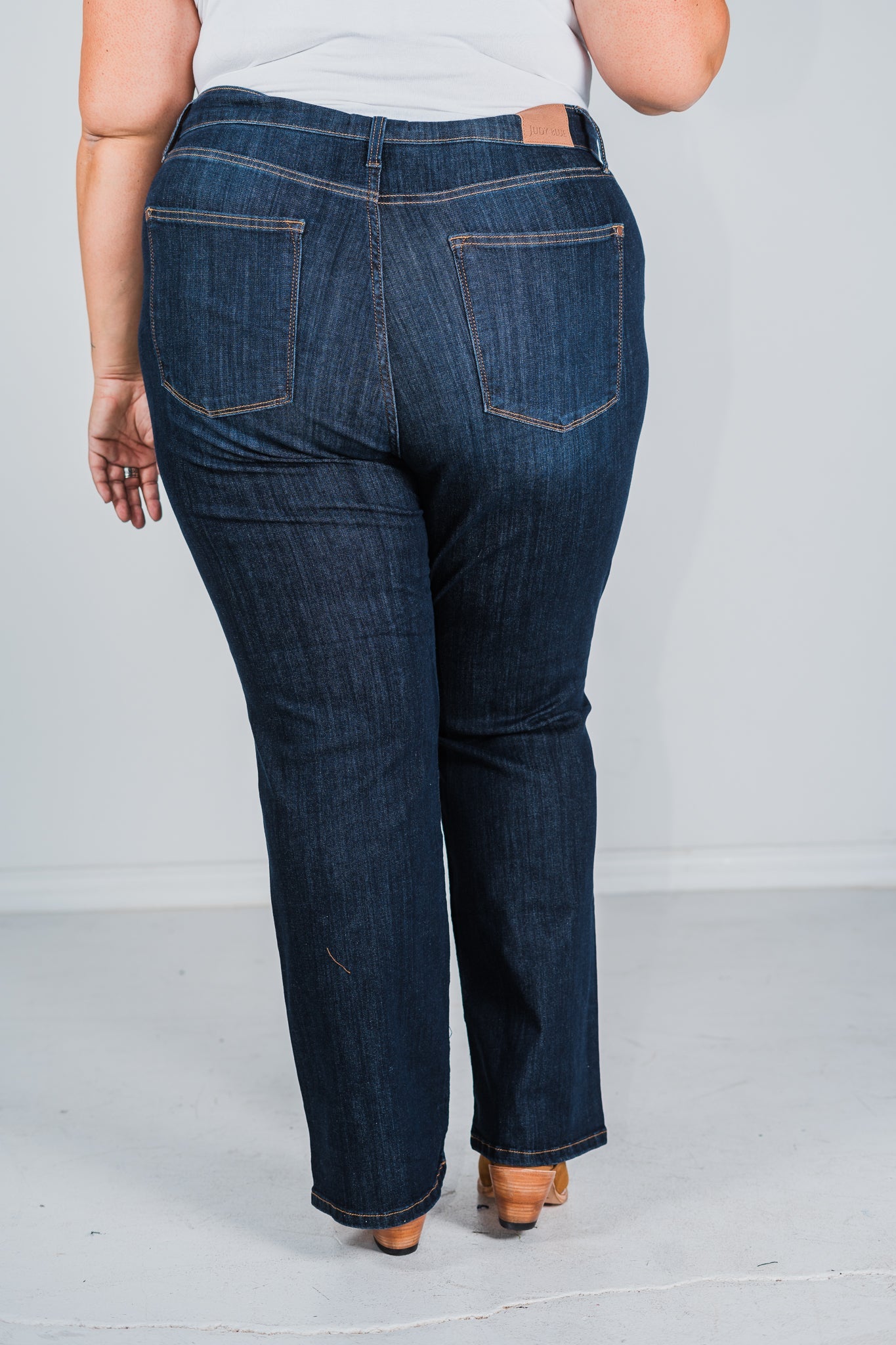 Judy Blue High Waist Straight Leg Jeans - Whiskey Skies - JUDY BLUE