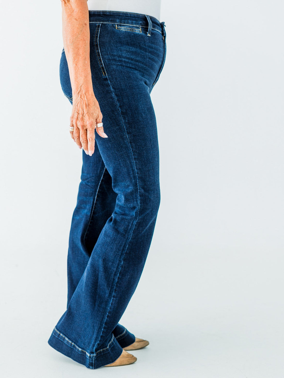 Judy Blue High Waist Trouser Flares - Whiskey Skies - JUDY BLUE