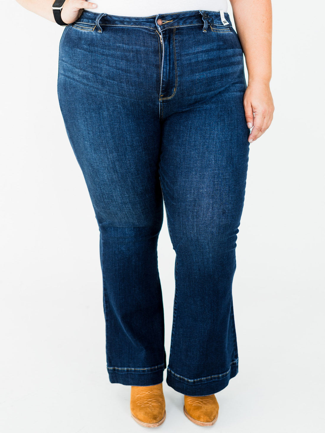 Judy Blue High Waist Trouser Flares - Whiskey Skies - JUDY BLUE