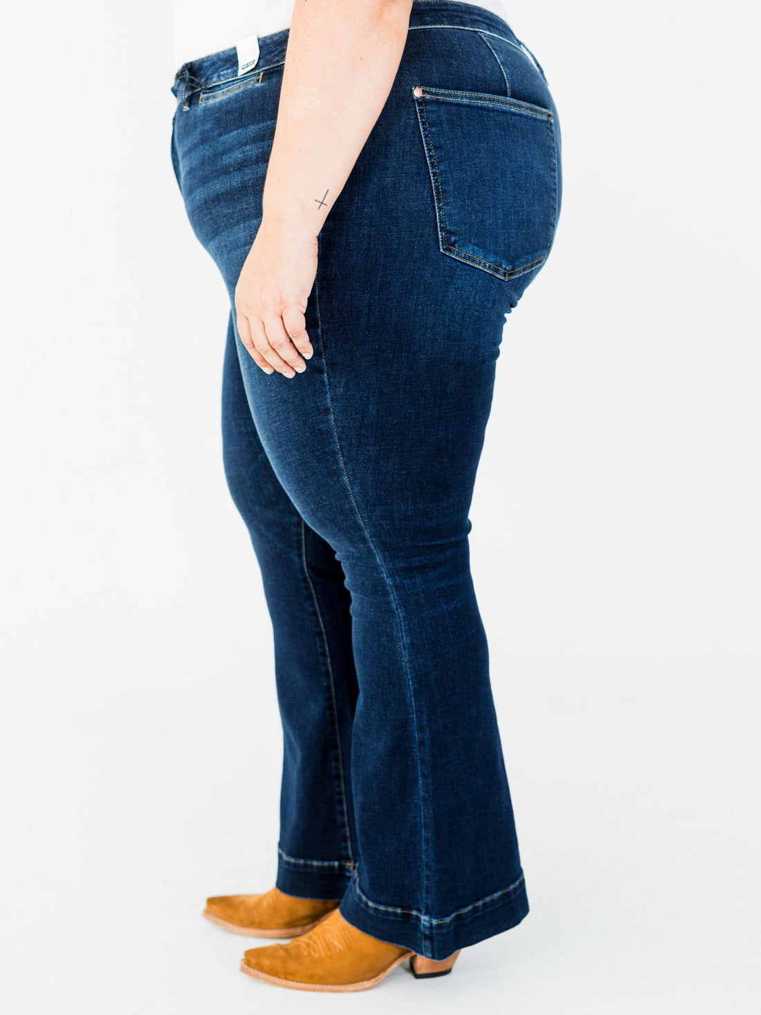 Judy Blue High Waist Trouser Flares - Whiskey Skies - JUDY BLUE