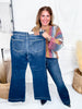 Judy Blue High Waist Trouser Flares - Whiskey Skies - JUDY BLUE