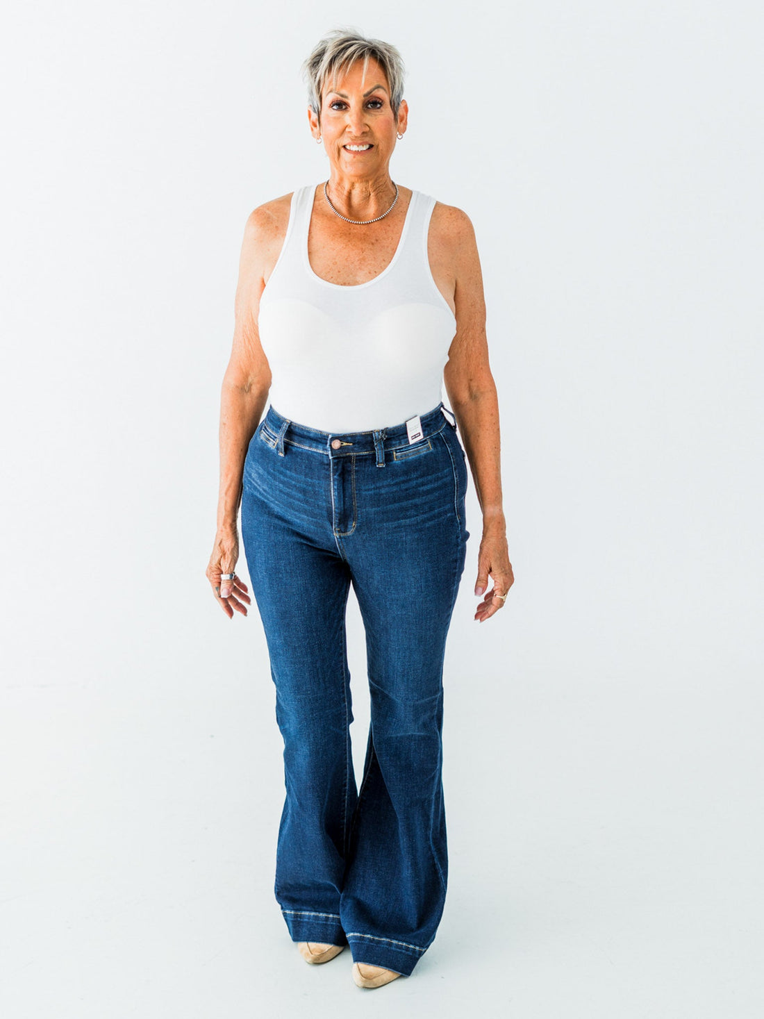 Judy Blue High Waist Trouser Flares - Whiskey Skies - JUDY BLUE