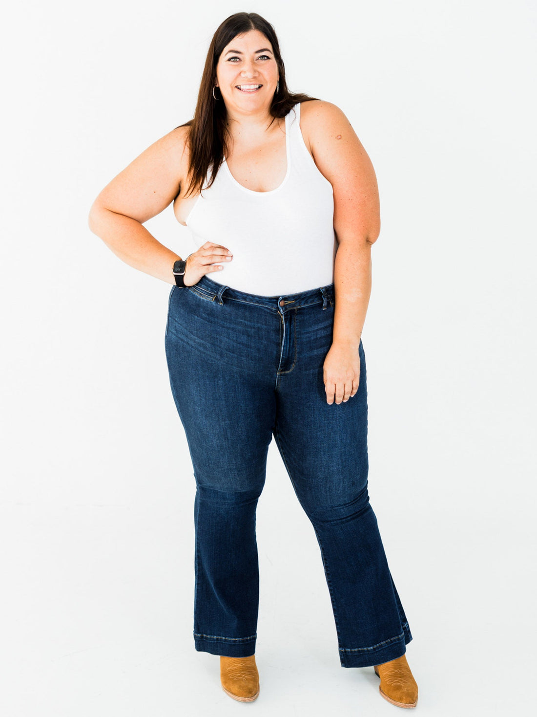 Judy Blue High Waist Trouser Flares - Whiskey Skies - JUDY BLUE