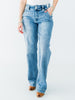 Judy Blue High Waist Trouser Wide Leg Jeans - Whiskey Skies - JUDY BLUE