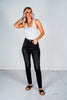 Judy Blue High Waist Tummy Control Black Wash & Contrast Thread Skinny Jeans - Whiskey Skies - JUDY BLUE