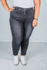 Judy Blue High Waist Tummy Control Black Wash & Contrast Thread Skinny Jeans - Whiskey Skies - JUDY BLUE