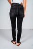 Judy Blue High Waist Tummy Control Black Wash & Contrast Thread Skinny Jeans - Whiskey Skies - JUDY BLUE