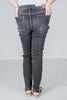 Judy Blue High Waist Tummy Control Black Wash & Contrast Thread Skinny Jeans - Whiskey Skies - JUDY BLUE