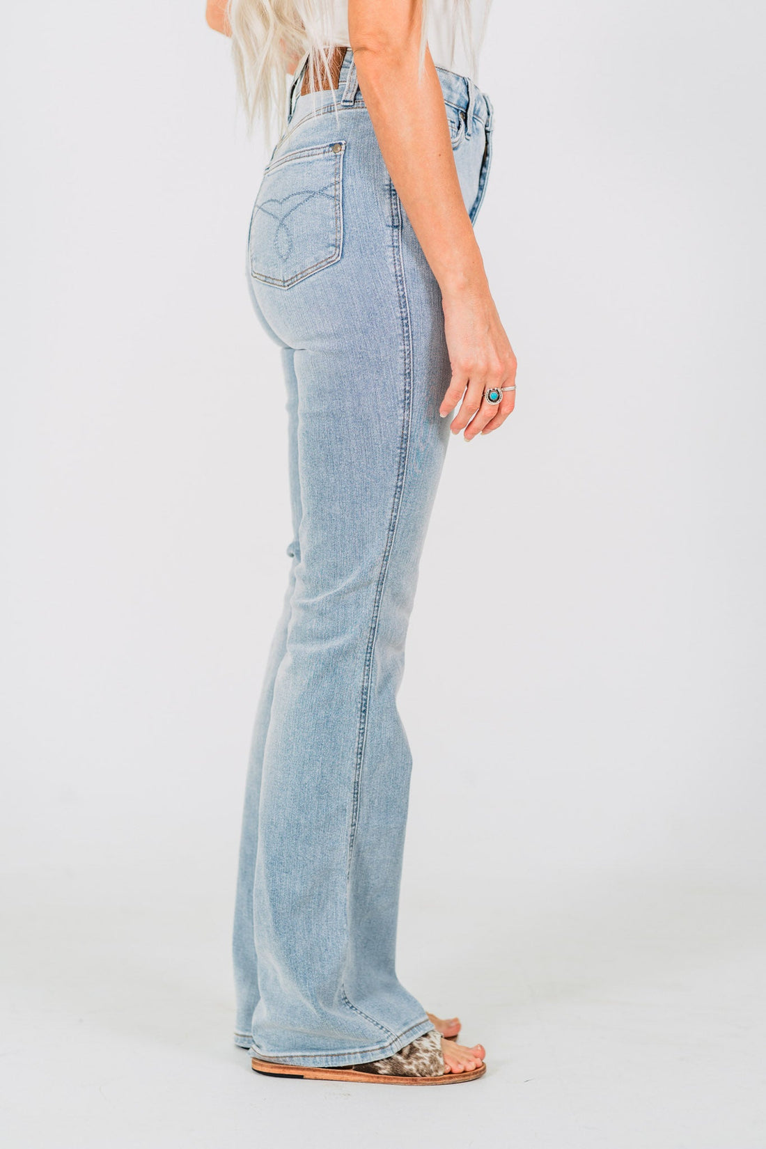 Judy Blue High - Waist Tummy Control Bootcut Jeans (Short/Regular/Long) - Whiskey Skies - JUDY BLUE