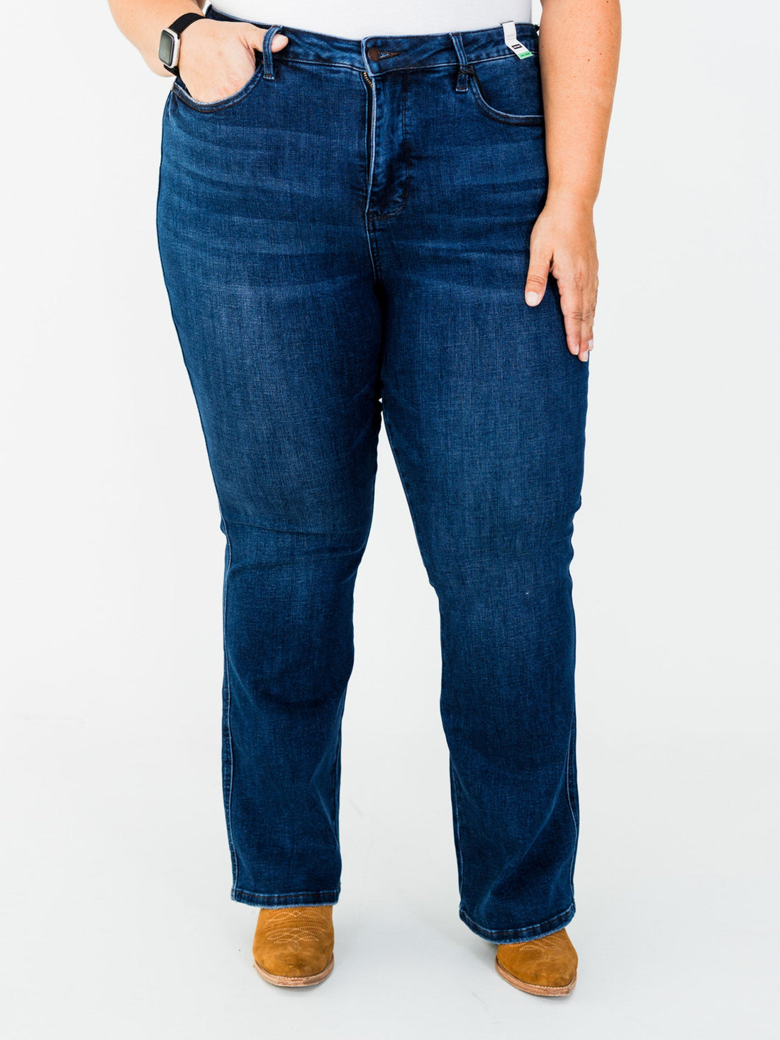 Judy Blue High - Waist Tummy Control Bootcut Jeans (Three Inseams) - Whiskey Skies - JUDY BLUE