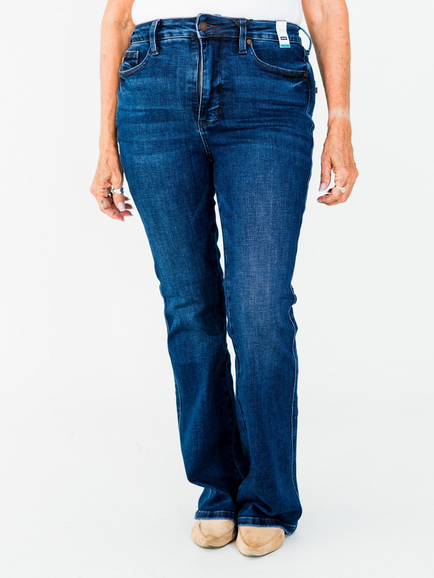 Judy Blue High - Waist Tummy Control Bootcut Jeans (Three Inseams) - Whiskey Skies - JUDY BLUE