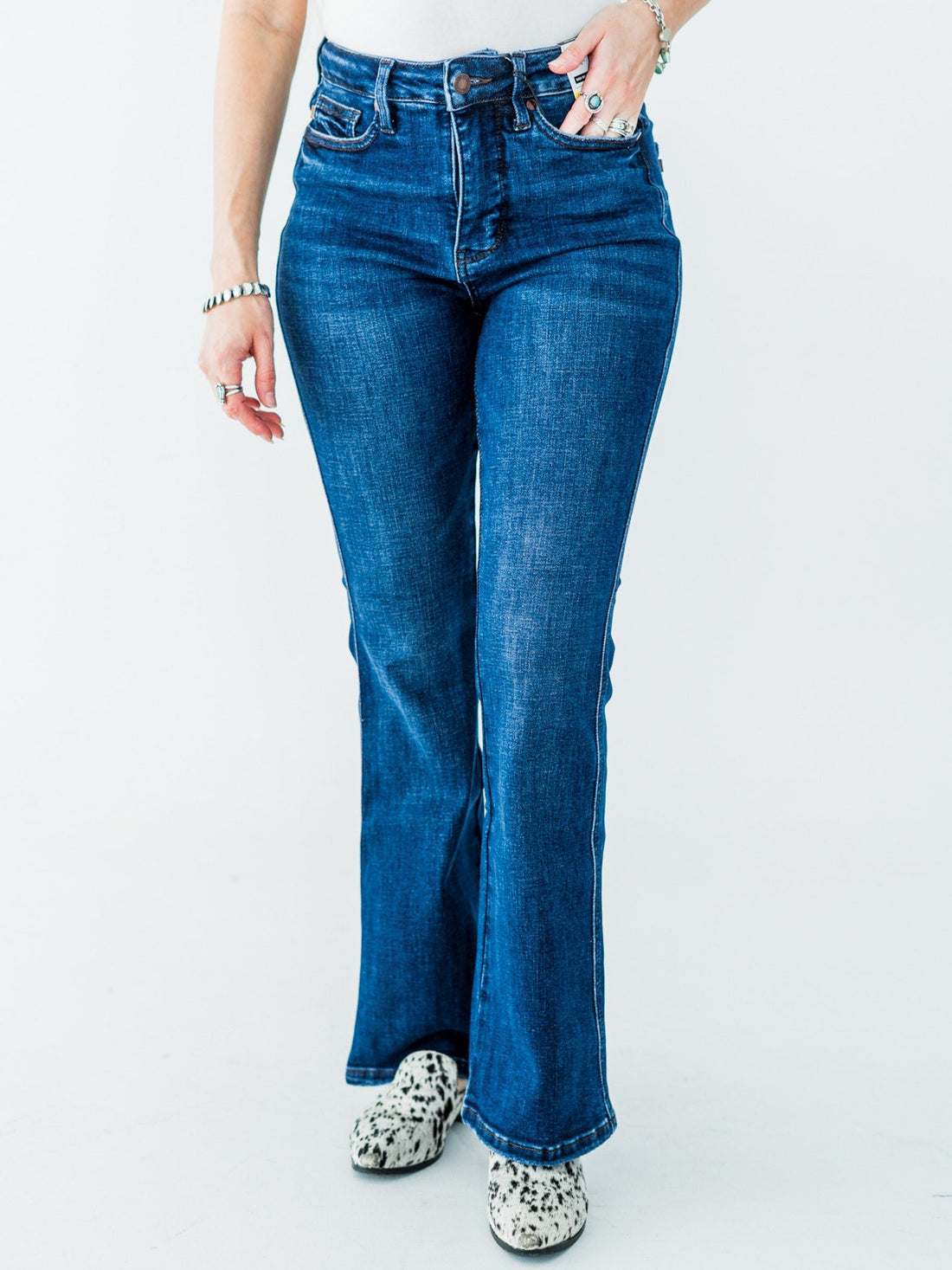Judy Blue High - Waist Tummy Control Bootcut Jeans (Three Inseams) - Whiskey Skies - JUDY BLUE