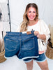 Judy Blue High Waist Tummy Control Cool Denim Shorts - Whiskey Skies - JUDY BLUE