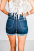 Judy Blue High Waist Tummy Control Cool Denim Shorts - Whiskey Skies - JUDY BLUE